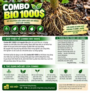 COMBO BIO 1000$ – Bộ nguyên liệu dinh dưỡng, vi lượng và điều hòa sinh trưởng cho cây trồng