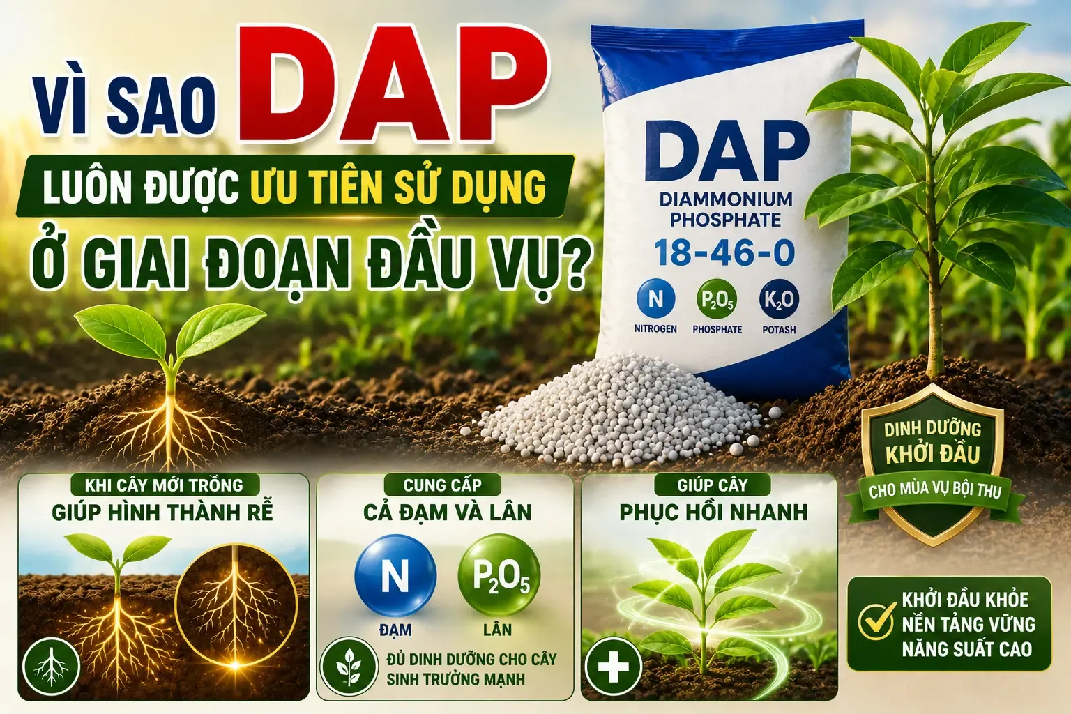 DAP được ưu tiên giai đoạn đầu vụ
