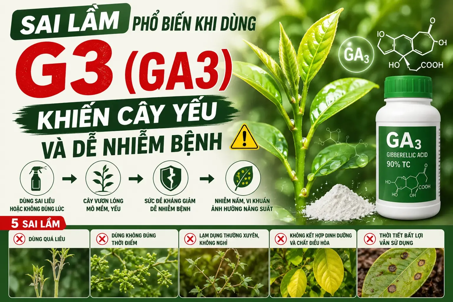 Sai lầm khi dùng GA3